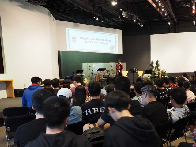 students attending a lecture