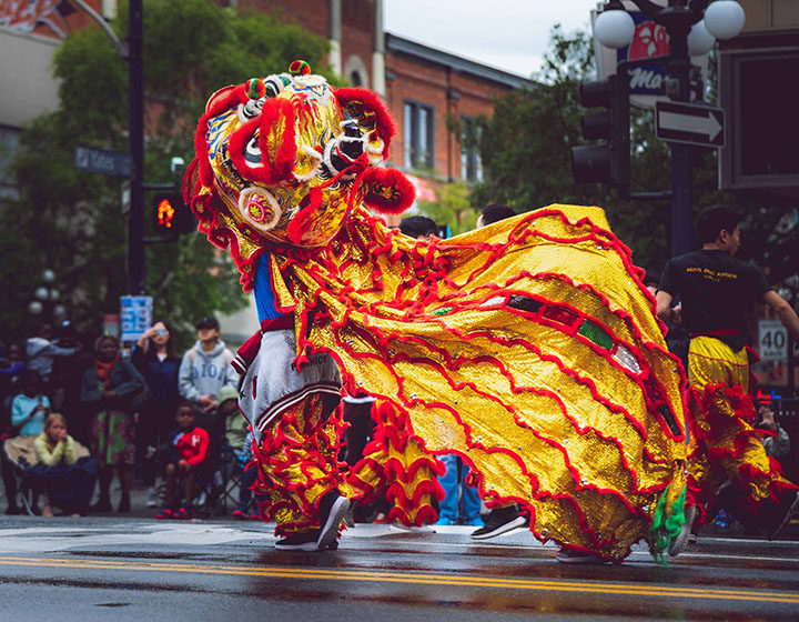 Greater Victoria Chinatown lion dance