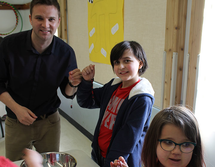 Discovery School students and teacher