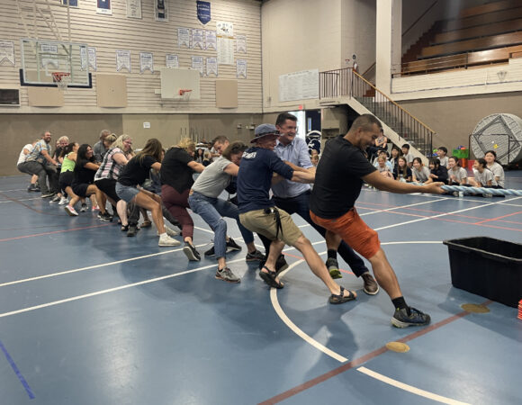 WCRA student/teacher tug of war